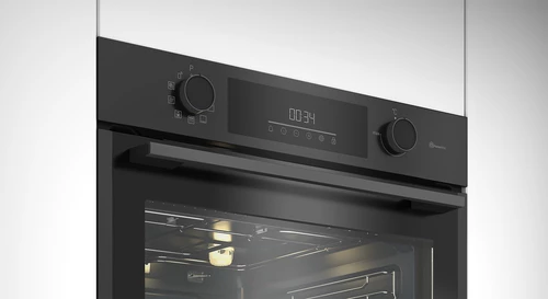 Furrë e integruar elektrike Beko BBIE12501WAP 60 cm 72 L Pyro multifunksionale me AeroPerfect dhe HomeWhiz, e zezë