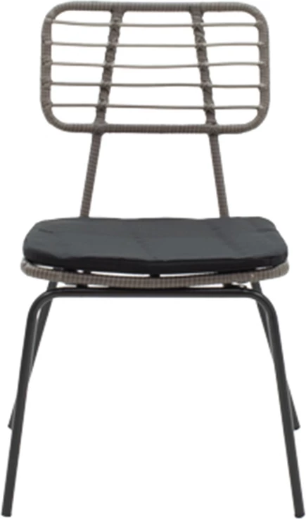 Set tavolinë me karrige për terasë Naoki - Kliton, alumin antracit, metal, ngjyrë e zezë, 80x80x74cm, 3 copë