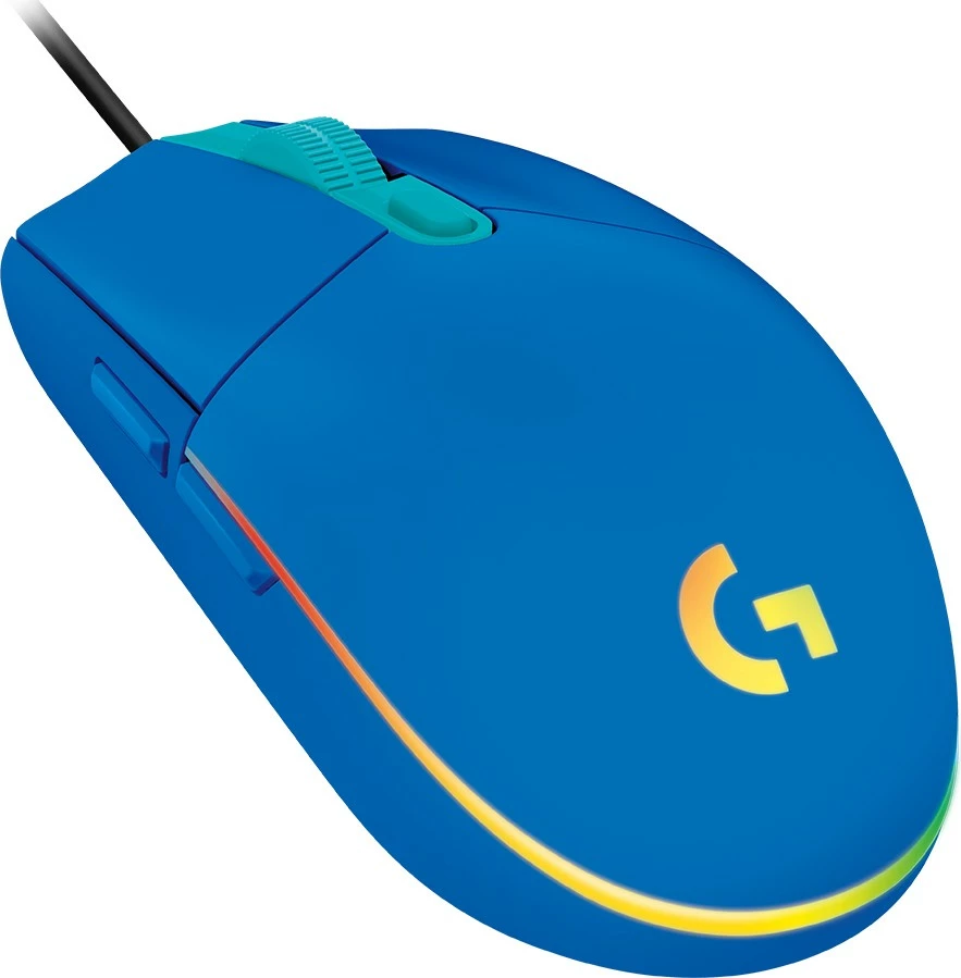 Maus gaming Logitech G203 LIGHTSYNC, USB, 8000 DPI, kaltër