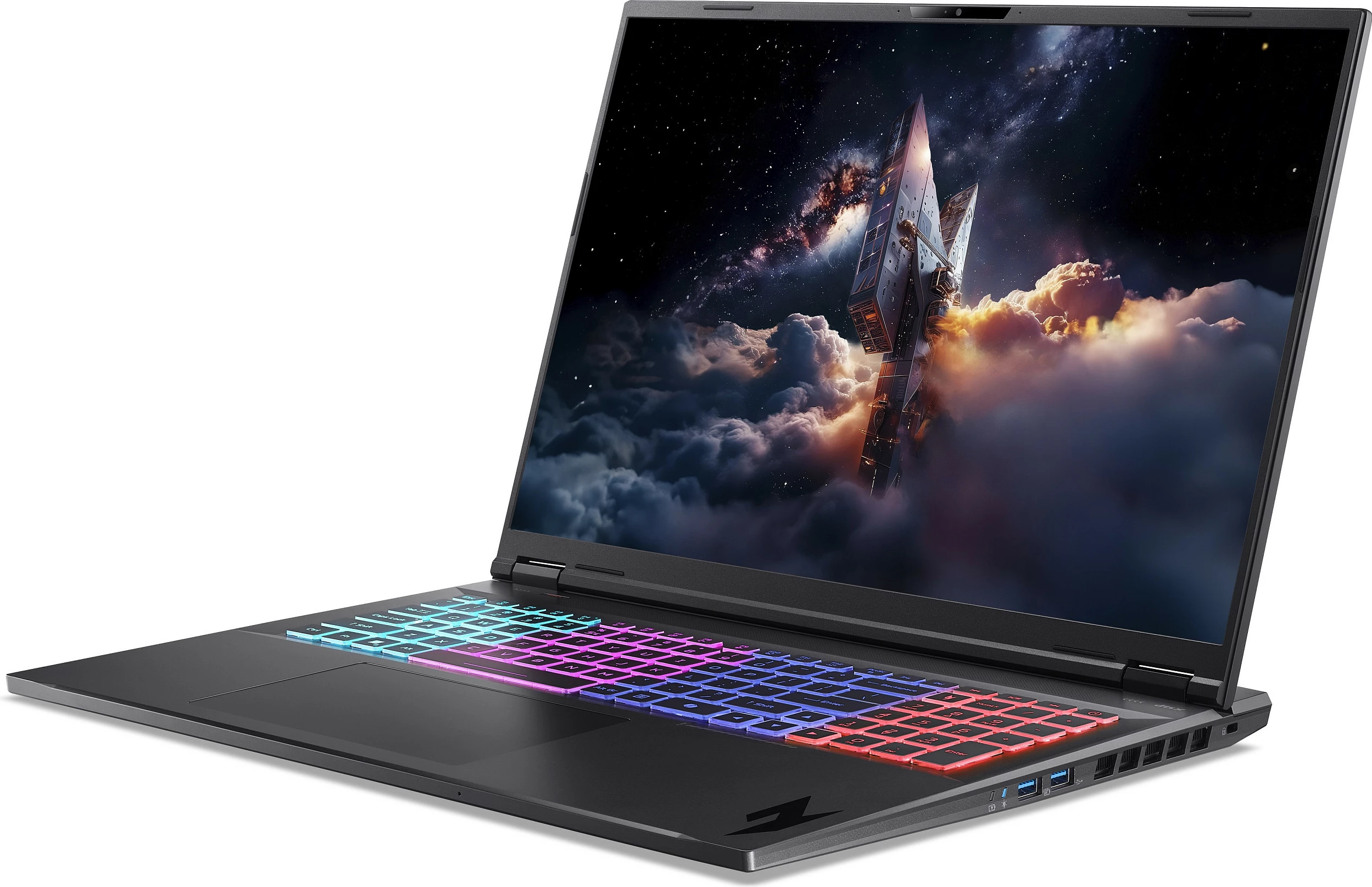 Laptop gaming Acer Nitro 18 AI AN18-61-R4KD, Ryzen AI 7, 32GB RAM Memorje, 1TB SSD, GeForce RTX 5070 Ti 12GB, ekran 18" 2560x1600, tastierë RGB, i zi