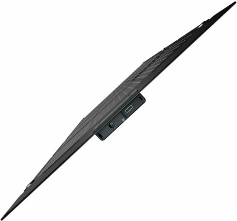Panel diellor portativ EcoFlow 5018201005 45W me USB-C, efikasitet deri 25%, IP68 i palosshëm, zi, set me kabllo DC5521-XT60i dhe 4 karabina
