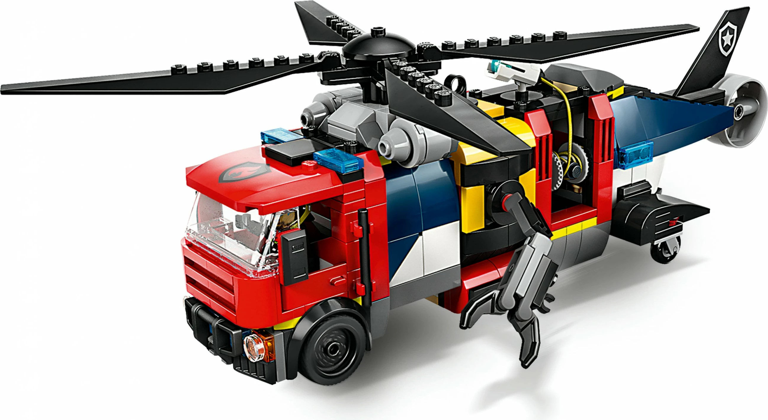 Set ndërtimi LEGO City 60462, helikopter, kamion zjarrfikës, nëndetëse, 874 pjesë, multingjyrësh