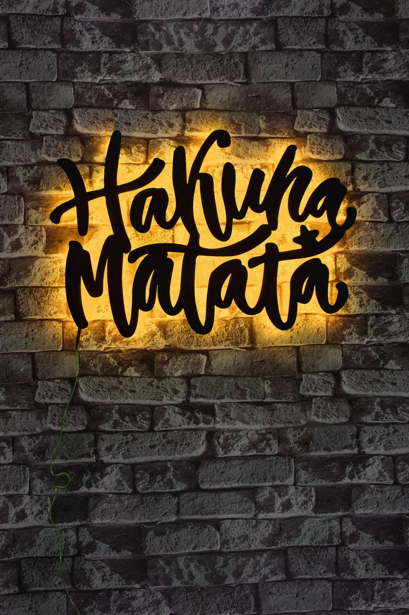 Ndriçim dekorativ LED, Hakuna Matata, e verdhë