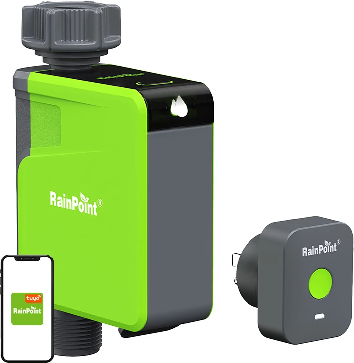 Kontrollues ujitje RainPoint HTV107B+HWG009WB me aplikacion, për 1 zonë, i gjelbër