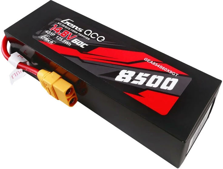Bateri LiPo, Gens ace, GEA854S60X9GT, 8500mAh 14.8V 60C 4S1P, prizë XT90, mbështjellës PC