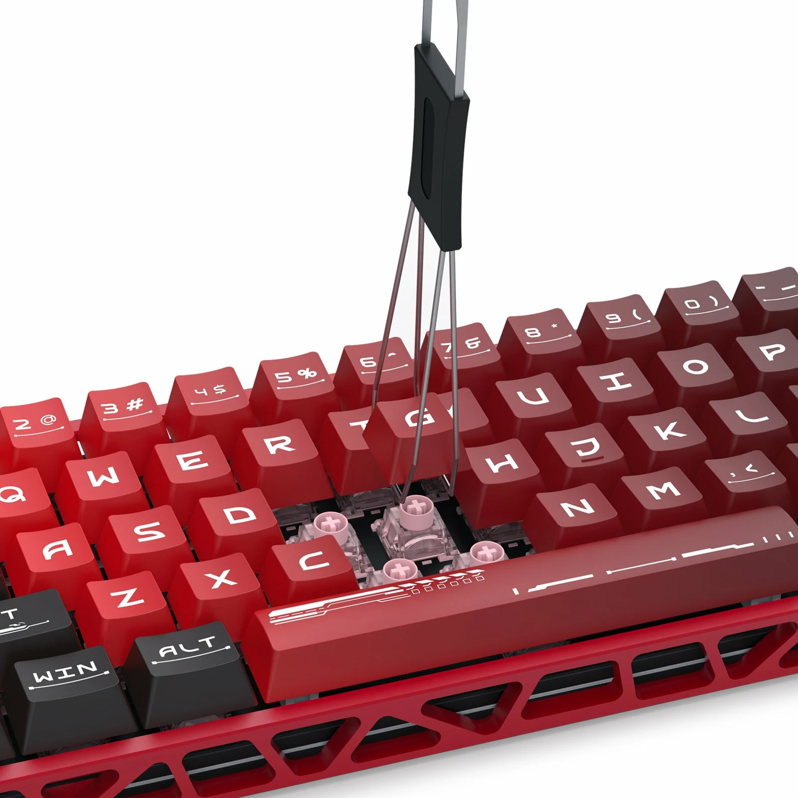 Tastierë gaming Redragon Venom K753-RGB-M 60% (61 taste), magnetic Next-GEN UltraMag, Rapid Trigger, RGB, USB-C, US layout, e kuqe