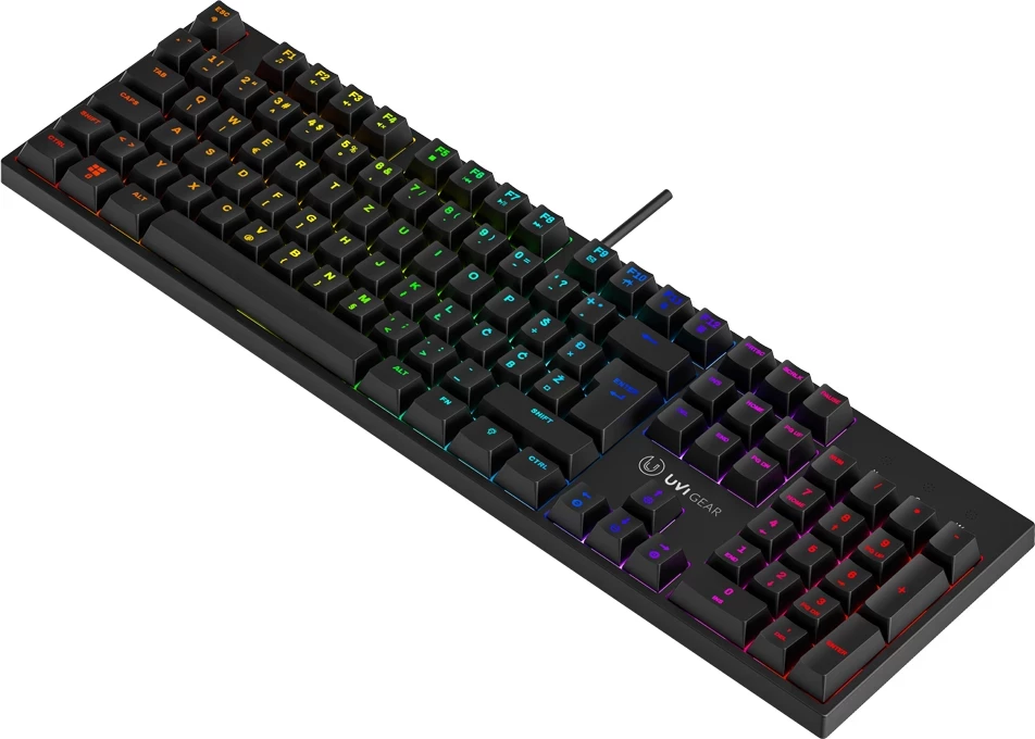 Tastierë mekanike RGB UVI Greed V2, Brown switch, 105 taste, UK layout SLO/CRO