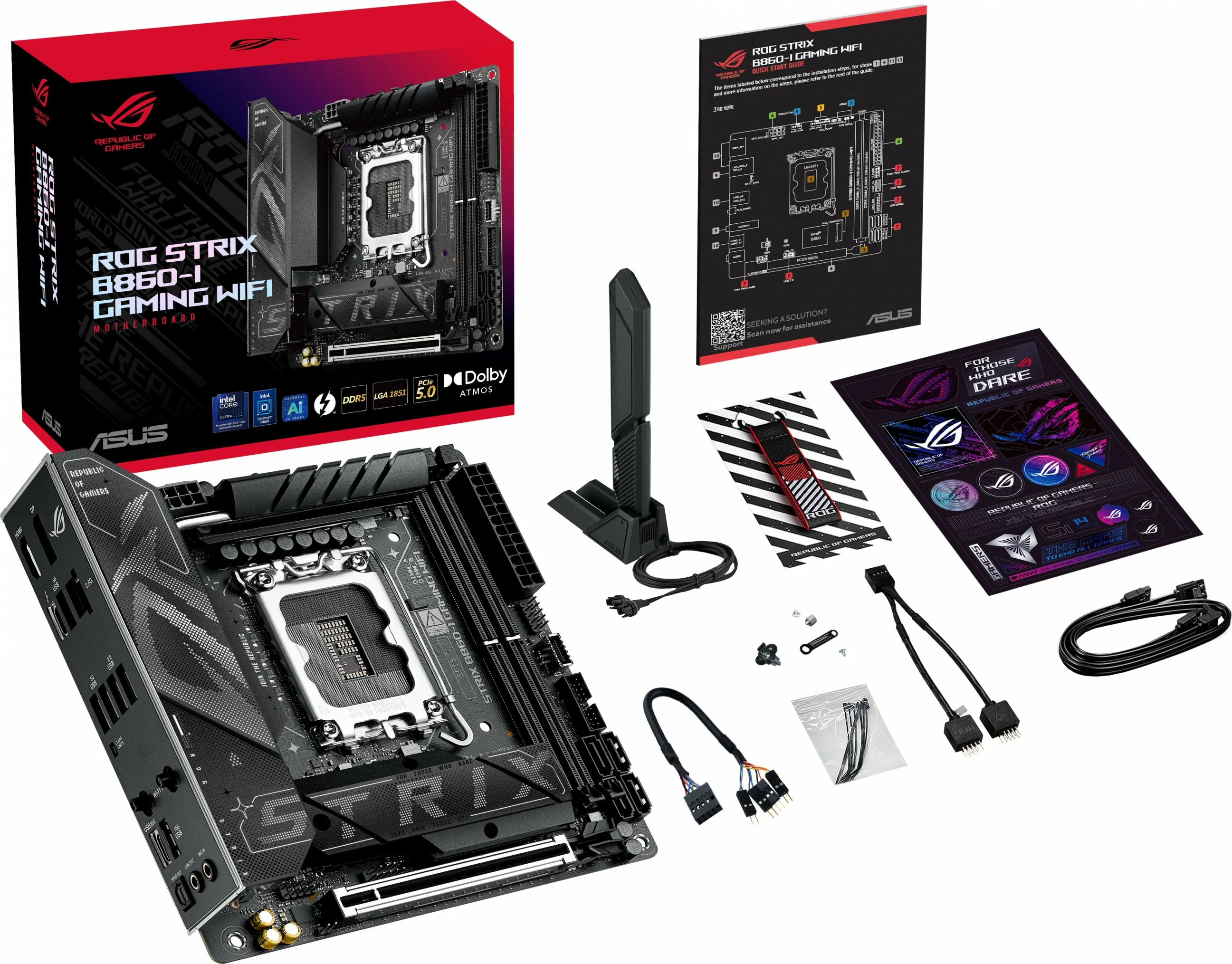 Pllakë amë ASUS ROG STRIX B860-I GAMING WIFI, LGA1851, mini ITX