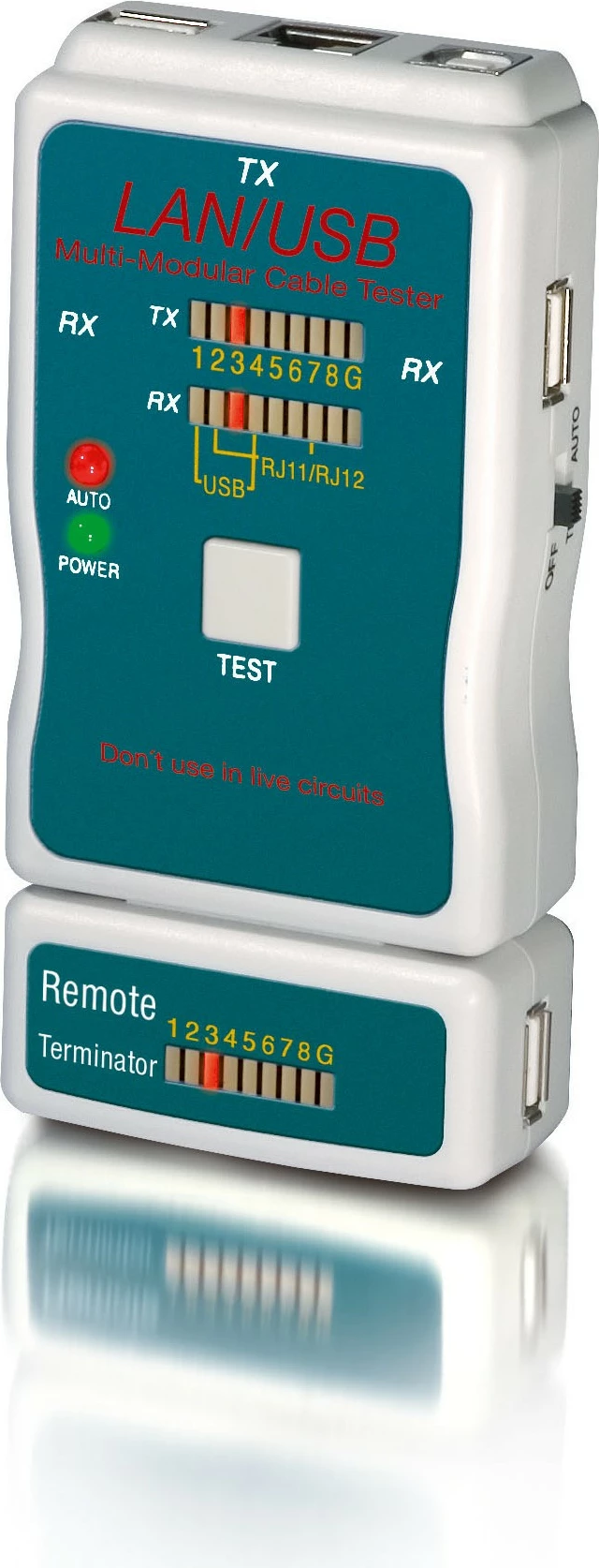 Tester kabllosh EQUIP, LAN/USB, LED, i gjelbër/gri