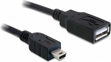 Kabllo USB DeLOCK 82905, USB-A në Mini-USB B, 0.5 m, USB 2.0, e zezë