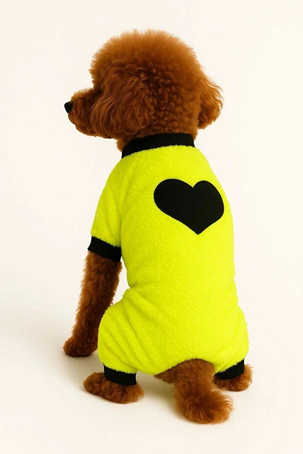 Hoodie për qen, ngjyrë e gjelbër neon, Paws & Whiskers, jumpsuit