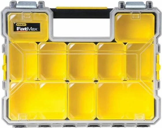 Organizator veglash Stanley FatMax S1-97-521, 10 ndarje, modular, 44.6 x 35.7 x 11.6 cm, zi/verdhë