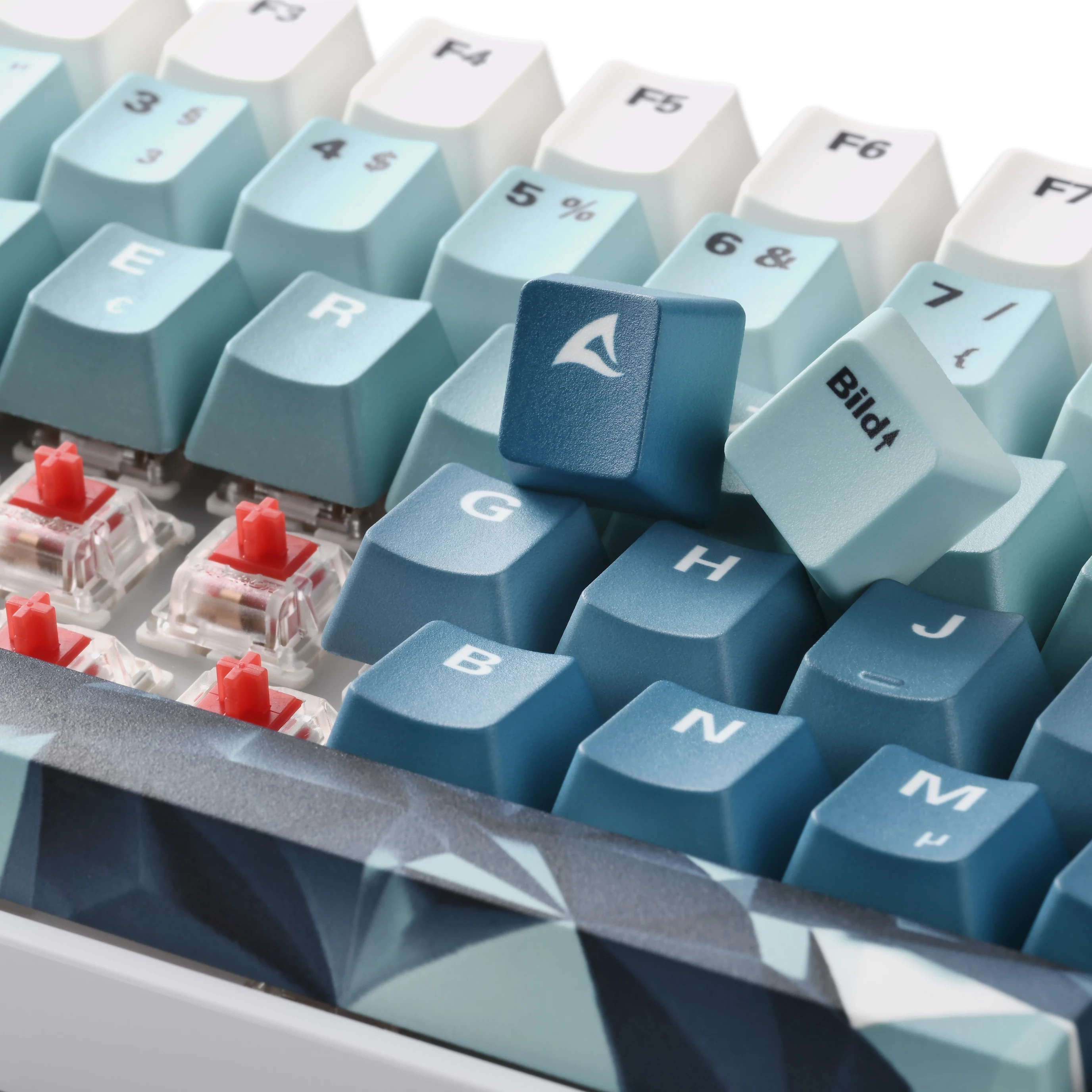 Tastierë mekanike Sharkoon SKILLER SGK50 S3 Design Bundle D1, mauspad i madh, gri/jeshile/kuqe