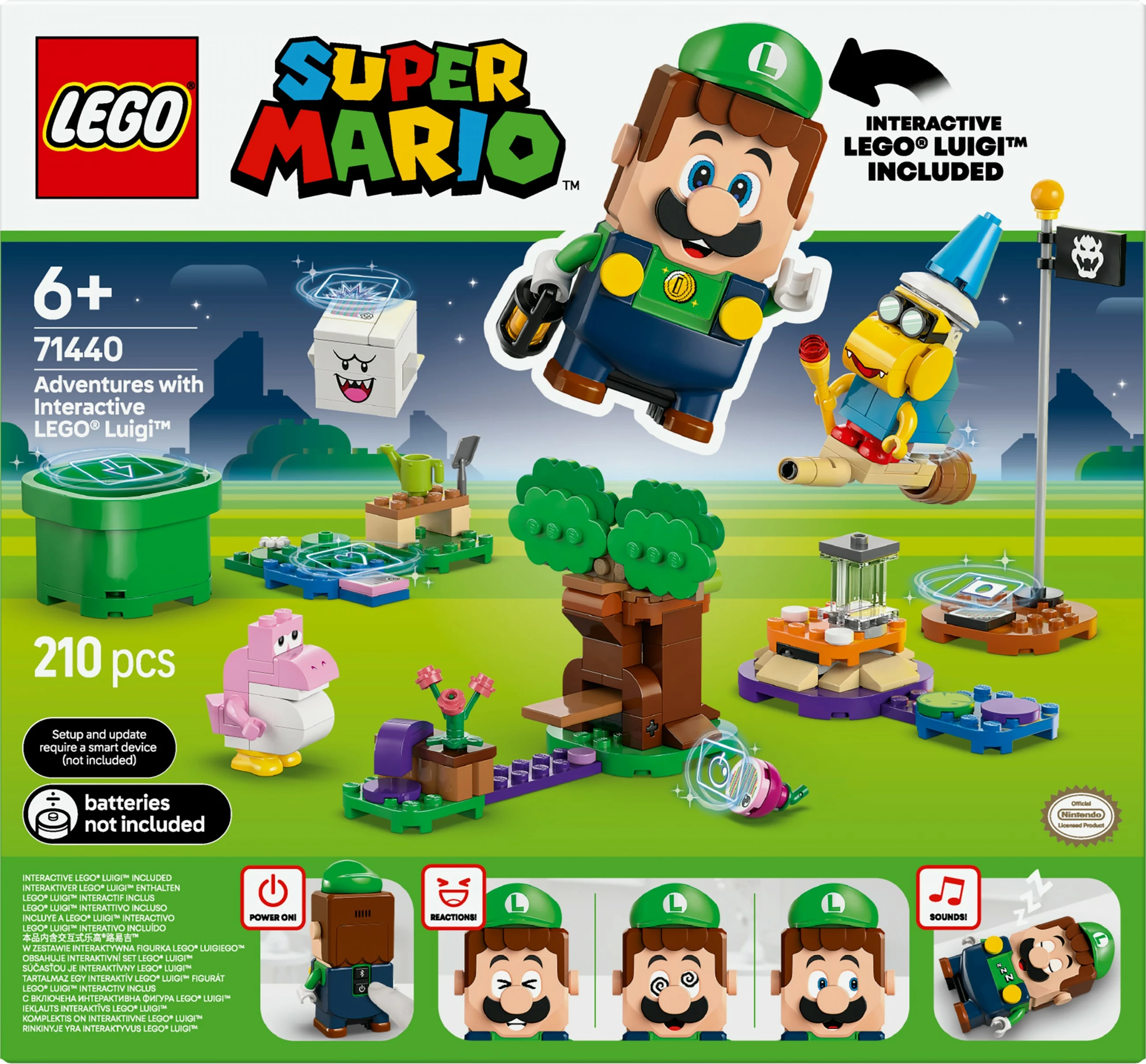 Set ndërtimi LEGO Super Mario 71440 me Luigi interaktiv, 210 pjesë, shumëngjyrësh