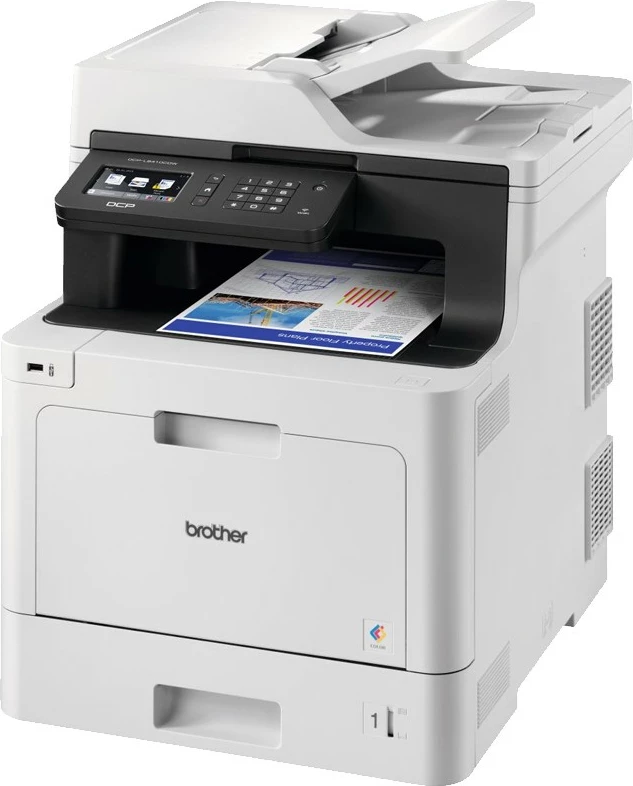 Printer multifunksional Brother DCP-L8410CDW, laser, ngjyra, A4, wireless, zi/bardhë