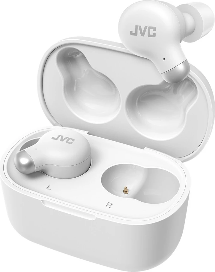 Kufje wireless JVC HA-A25T, in-ear, me memory foam, mikrofon, Bardhë