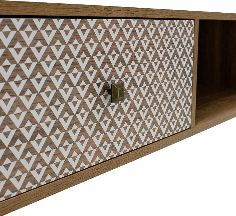 Komodinë tavoline për kafe Boho, ngjyrë arre, 100x50x46cm