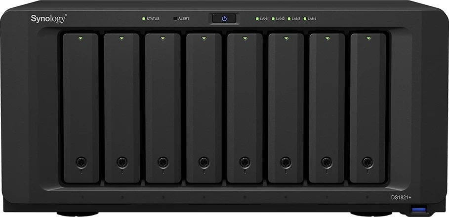 NAS Synology DS1821+, 4GB RAM, AMD Ryzen V1500B, 10 disqe