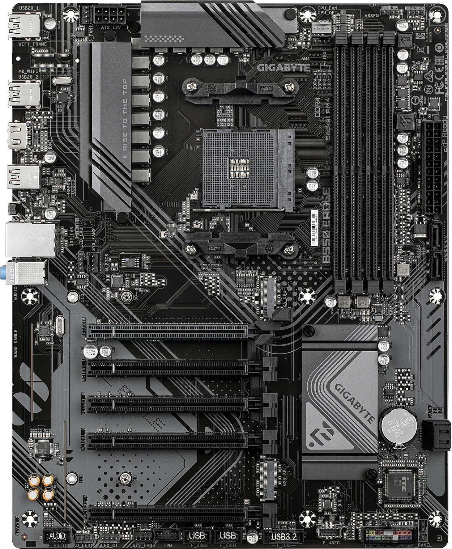 Pllakë amë Gigabyte B550 EAGLE, Socket AM4, DDR4, PCIe 4.0, ATX, e zezë