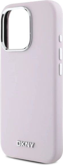 Mbështjellës DKNY Liquid Silicone Small Metal Logo MagSafe për iPhone 16 Pro, Rozë