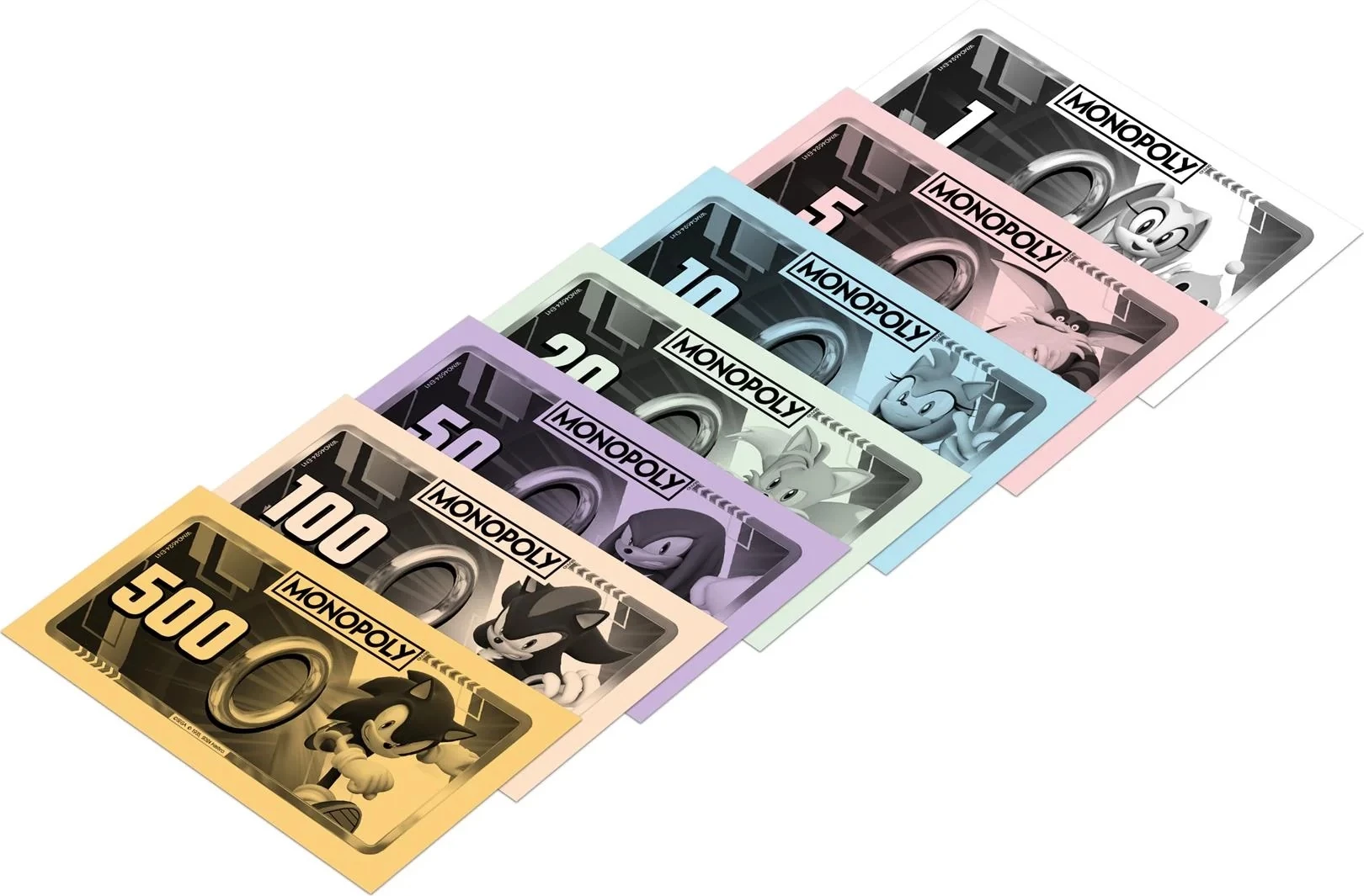 Lojë tavoline Winning Moves Monopoly Sonic the Hedgehog, 2–6 lojtarë, 8+, në anglisht, 6 figura metalike