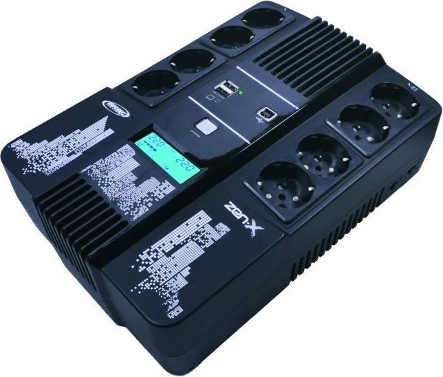 UPS Infosec Zen-X 1000, 1 kVA, 600 W, 8 dalje AC, E zezë