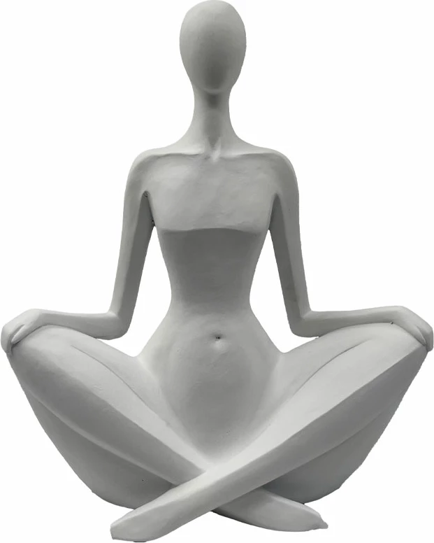 Figurë dekorative REGINA, polirezine e bardhë, 24x10.5x29.5cm