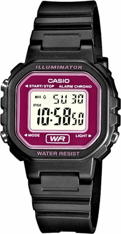 Orë dore digjitale për femra Casio, e zezë