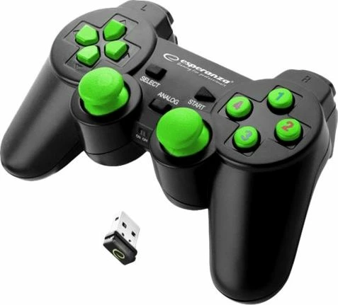 Gamepad Esperanza Gladiator EGG108G pa kabllo me vibrim, i gjelbër