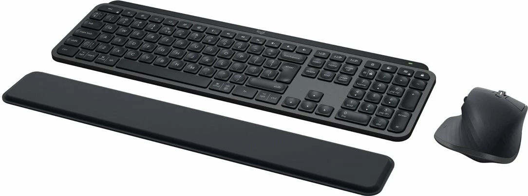 Logitech MX Keys S Combo - keyboard and mouse set - QWERTZ - Swiss - graphite - with Palm Rest