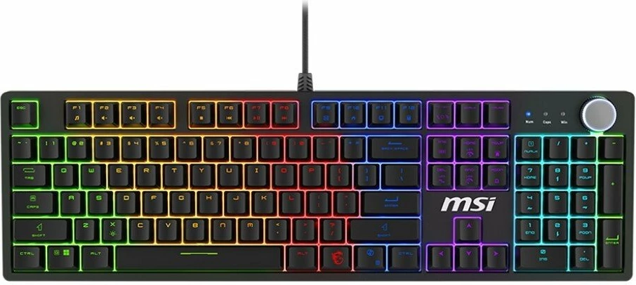Tastierë mekanike MSI Forge GK320 (S11-04CE203-HH9), Red Switch, 100% US layout, RGB, USB me kabllo 1.6 m, e zezë