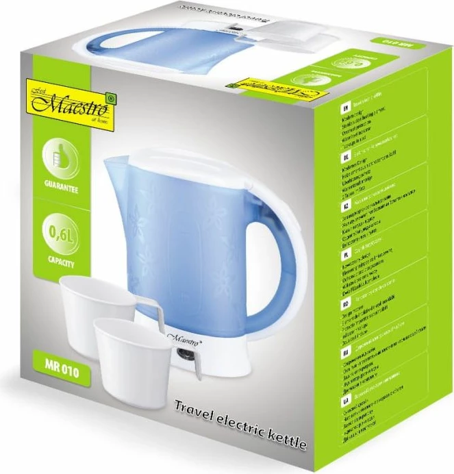 Çajnik elektrik MAESTRO MR-010, kaltërt/bardhë