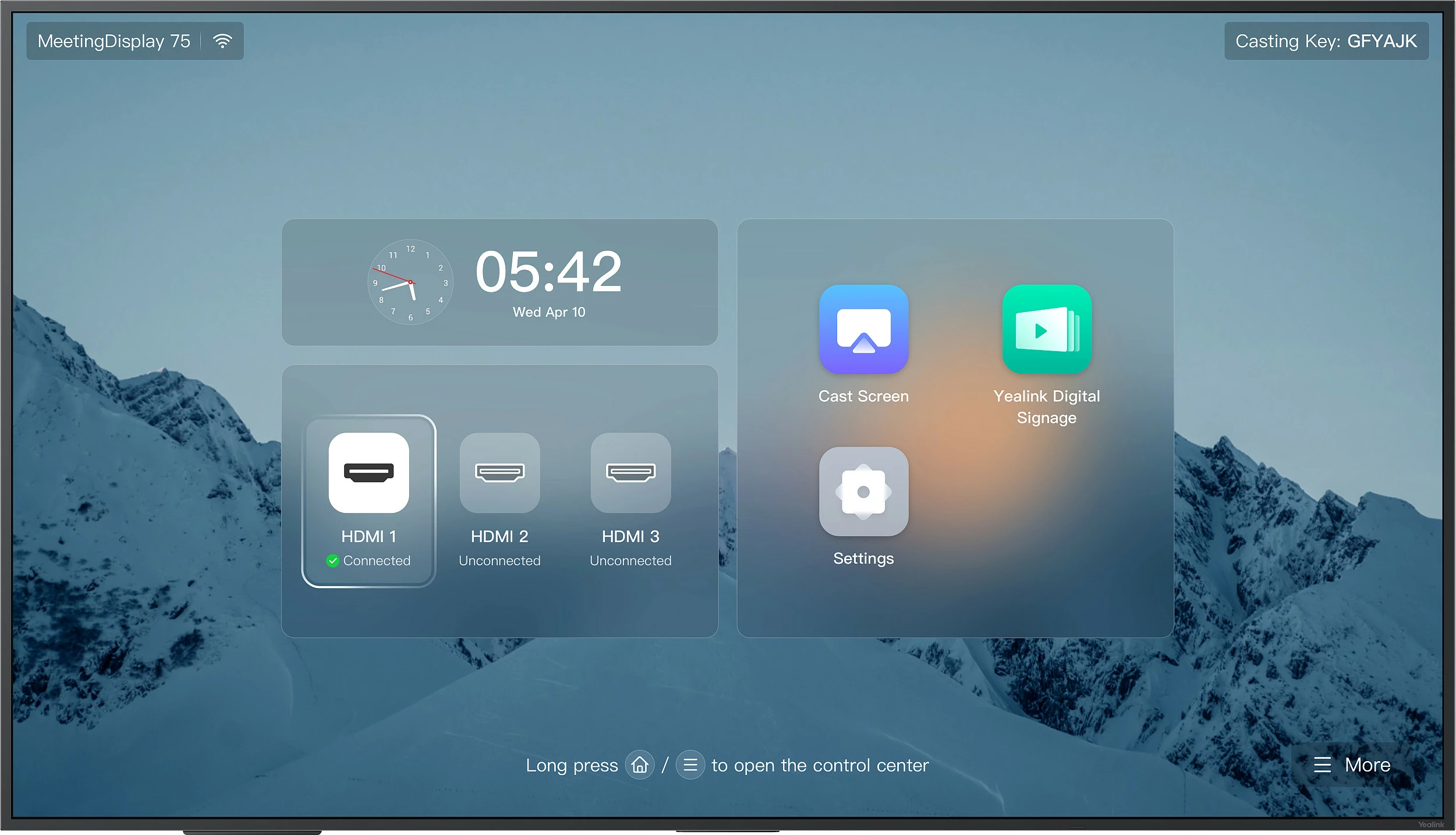 Ekran konferencash Yealink MSFT Meeting Display MD75, 3x HDMI, Cast Screen