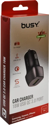 Mbushës për veturë Usb-A / QC 3.0 Busy 