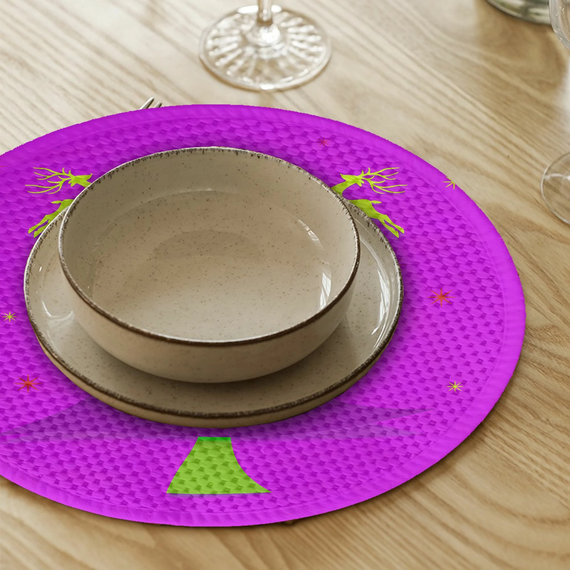 Nënshtrues tavoline Hermia Concept, shumëngjyrësh, 37cm, set prej 4 copash