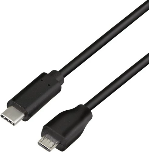 Kabllo USB-C në Micro-USB LogiLink 0.5m, e zezë