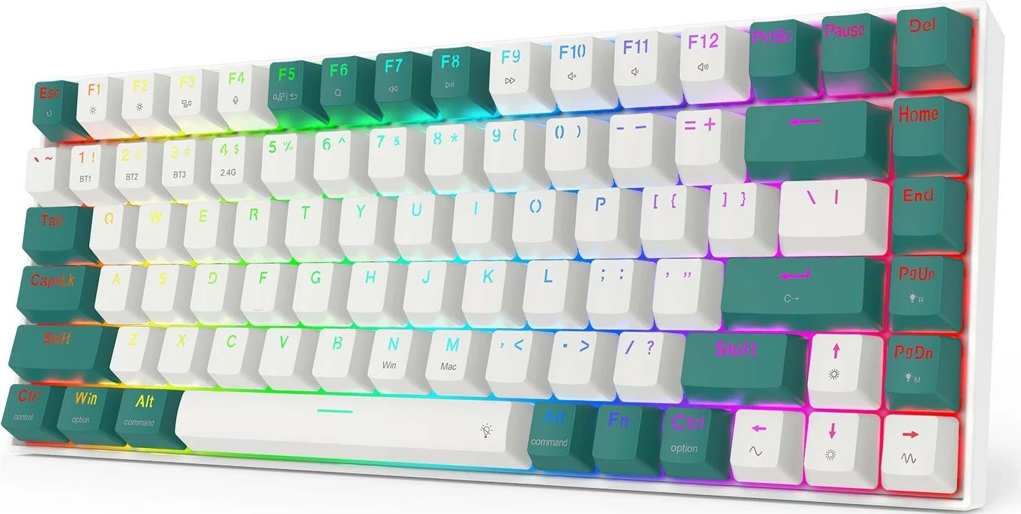 Tastierë Redragon K678WG-RGB-PRO Singed, RGB, mekanike, wireless, e bardhë-gjelbër