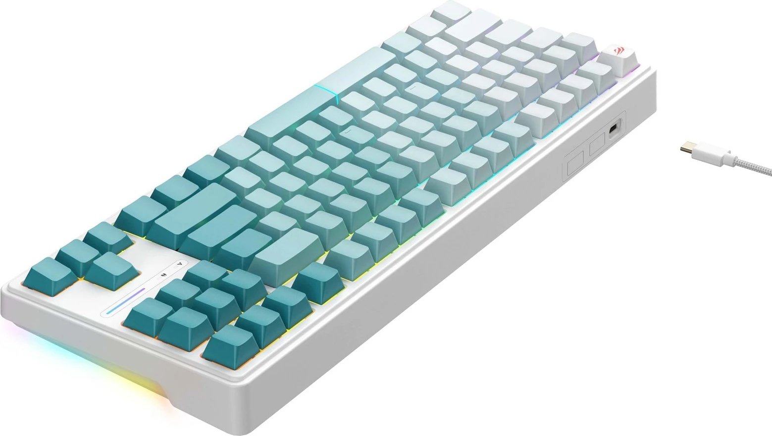 Tastierë Havit KB901L -  USB, e bardhë/gjelbër