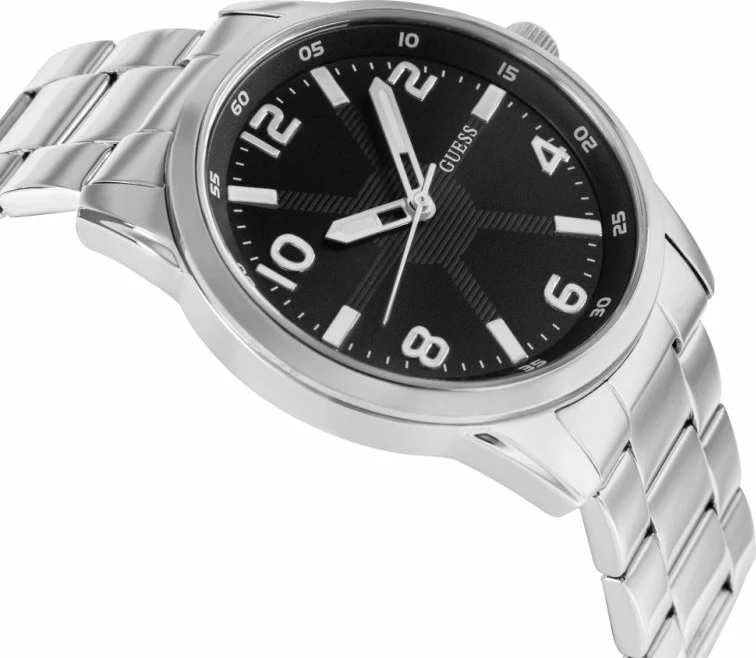 Orë dore meshkuj Guess Monte GW0804G2, argjendtë, set me kuti
