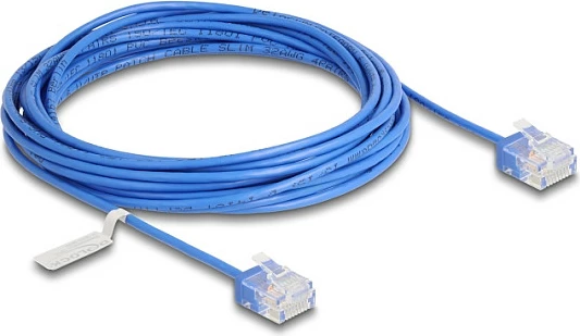 Kabllo rrjeti DeLOCK Cat6 RJ45 UTP Ultra Slim 5 m, blu