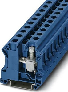 Klemë instalimi Phoenix UTI 16 BU 3075728, 16 mm², për shinë DIN, blu