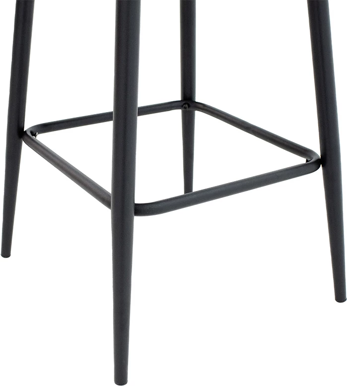 Karrige për bar Inflame, lëkurë PU antracit, metal i zi