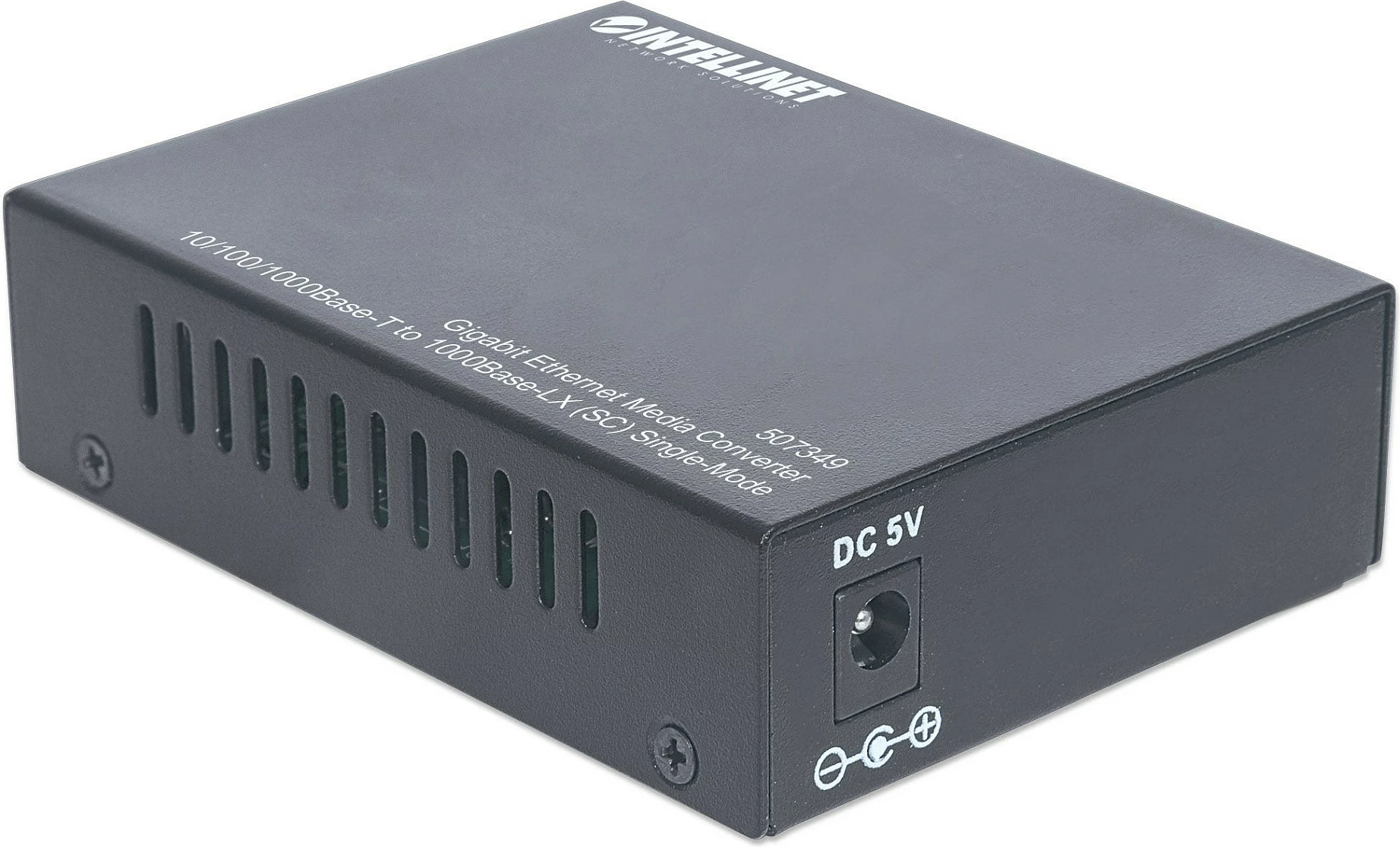Media konverter Intellinet Gigabit Ethernet 10/100/1000 në fibër 1000BASE-LX, SC single-mode, 20 km