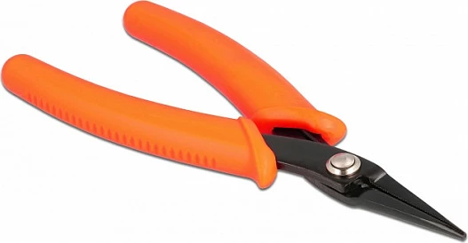 Pinca hundëgjata DeLOCK 142 mm, doreza plastike të izoluara, portokalli