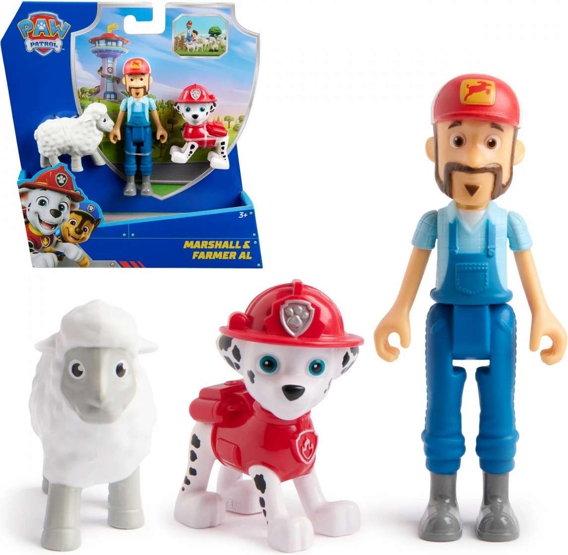 Set figurina Paw Patrol Spin Master Marshall & Farmer Al, plastikë