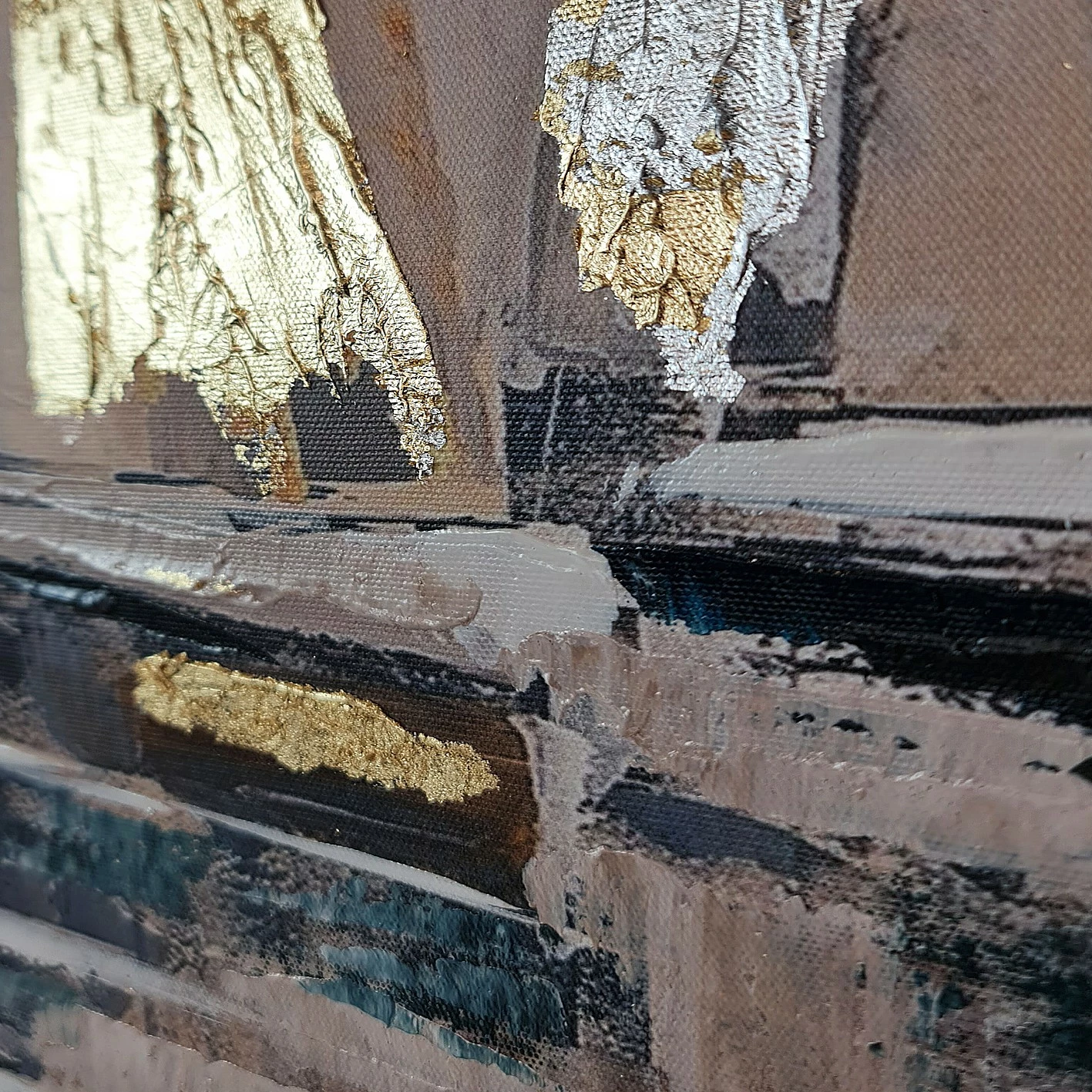 Pikturë dekorative me vaj Wallity, shumëngjyrëshe, OPG45372 - 140x140cm