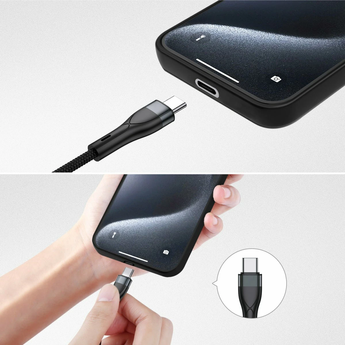 Kabllo karikimi 4smarts 541023, 1.2 m, USB A/USB C, USB C/Micro USB-A/Lightning, e zezë