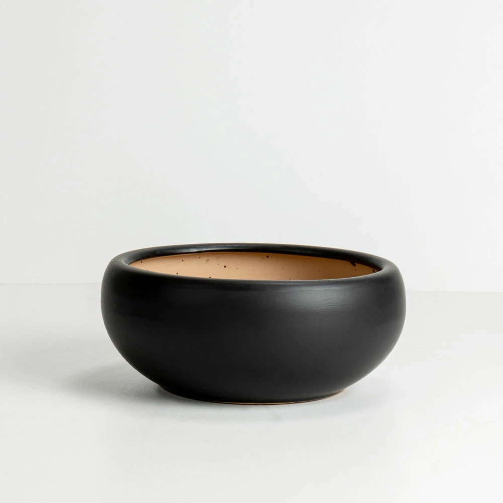 Set vazo ONYX, 3 copë, qeramikë, ngjyrë e zezë, 43x43x18cm