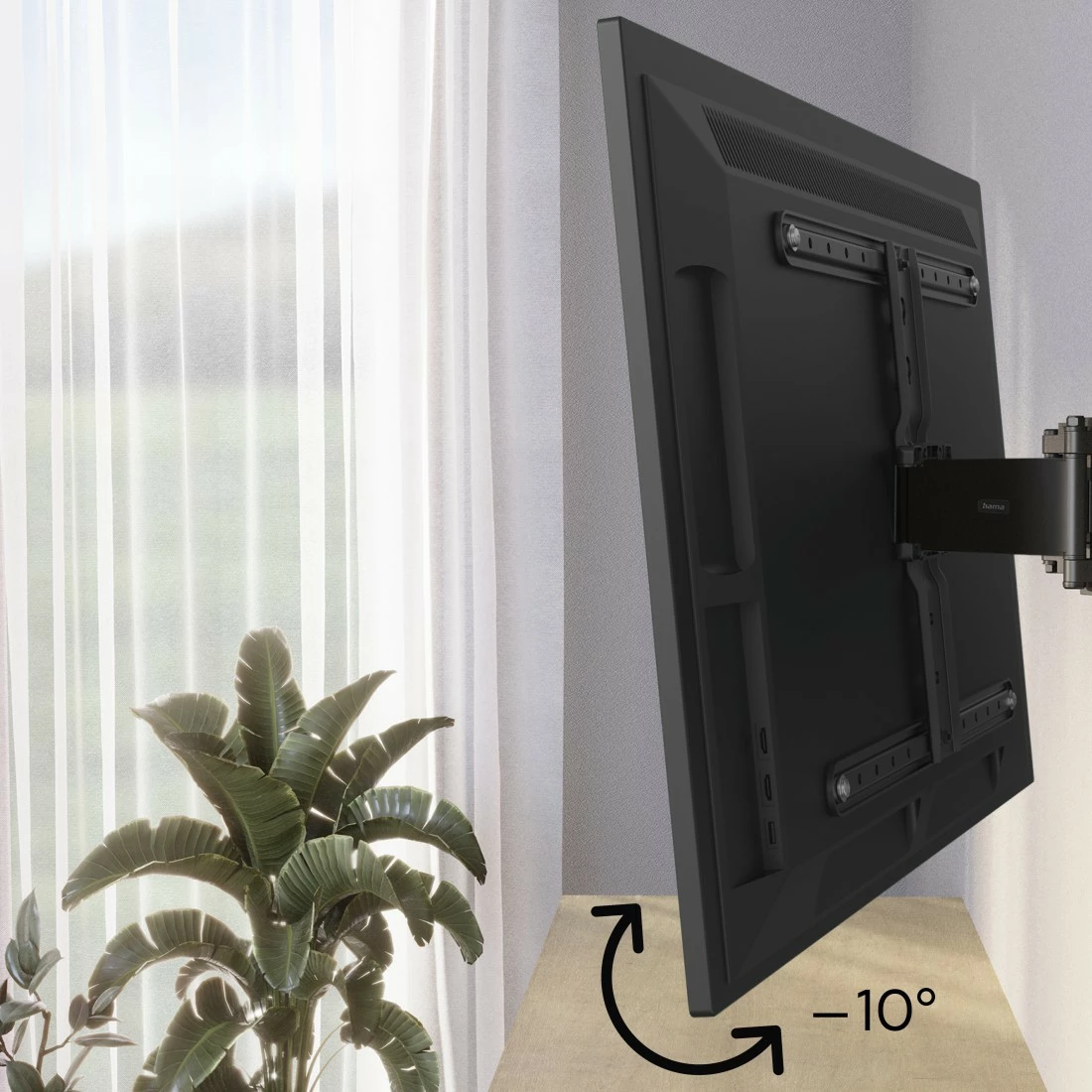 Mbajtëse muri për TV Hama 220851, për LCD/LED 37-90", 50 kg, e zezë