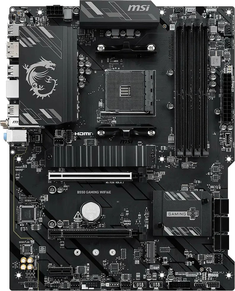 Pllakë amë MSI B550 Gaming WiFi6E, Socket AM4, ATX, DDR4, e zezë